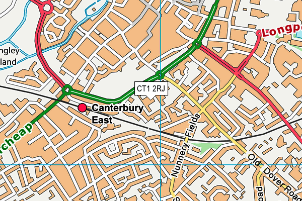 CT1 2RJ map - OS VectorMap District (Ordnance Survey)