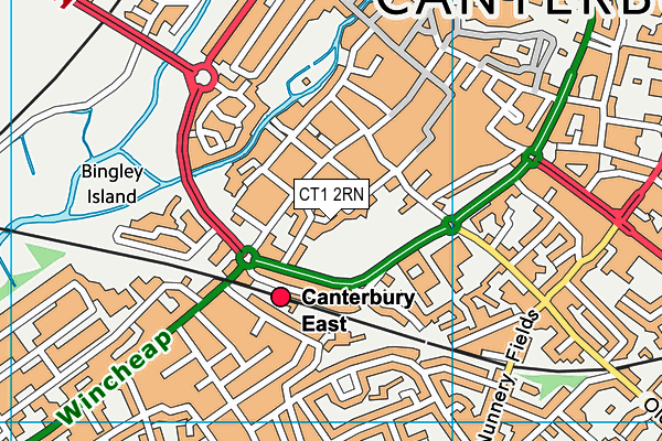 CT1 2RN map - OS VectorMap District (Ordnance Survey)