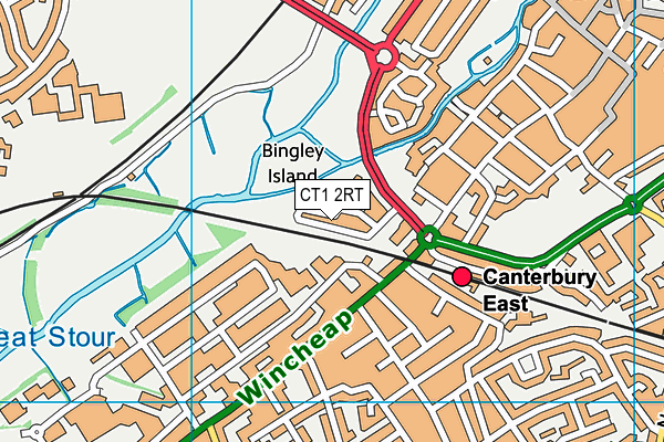 CT1 2RT map - OS VectorMap District (Ordnance Survey)