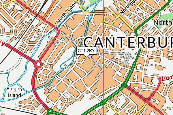 CT1 2RY map - OS VectorMap District (Ordnance Survey)
