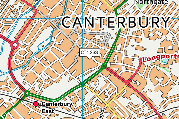 CT1 2SS map - OS VectorMap District (Ordnance Survey)