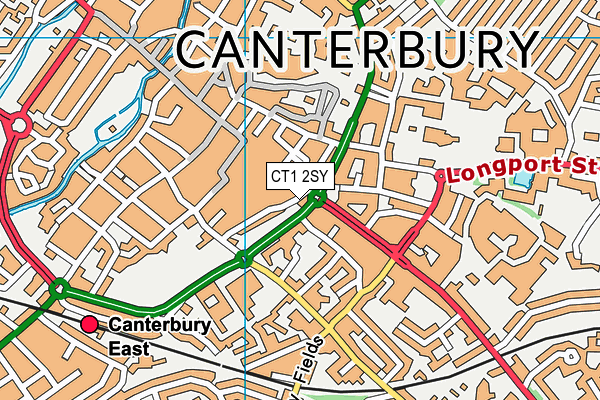 CT1 2SY map - OS VectorMap District (Ordnance Survey)