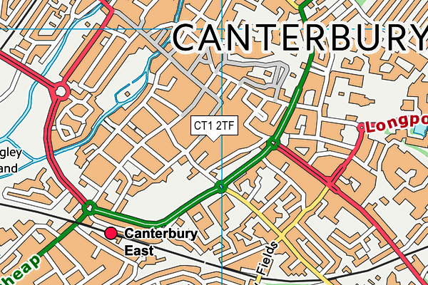 CT1 2TF map - OS VectorMap District (Ordnance Survey)