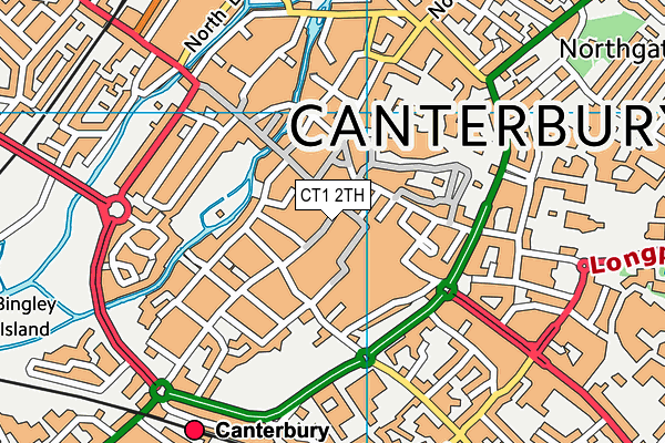 CT1 2TH map - OS VectorMap District (Ordnance Survey)