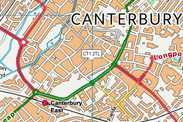 CT1 2TL map - OS VectorMap District (Ordnance Survey)