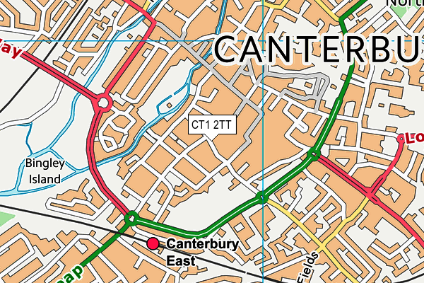 CT1 2TT map - OS VectorMap District (Ordnance Survey)