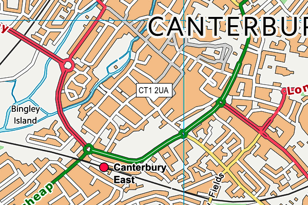 CT1 2UA map - OS VectorMap District (Ordnance Survey)