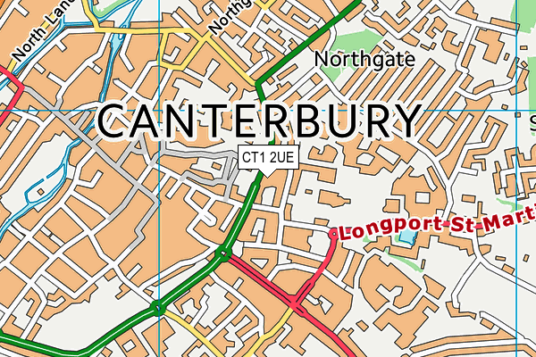 CT1 2UE map - OS VectorMap District (Ordnance Survey)