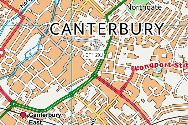 CT1 2XJ map - OS VectorMap District (Ordnance Survey)