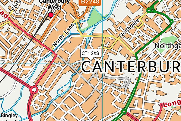 CT1 2XS map - OS VectorMap District (Ordnance Survey)