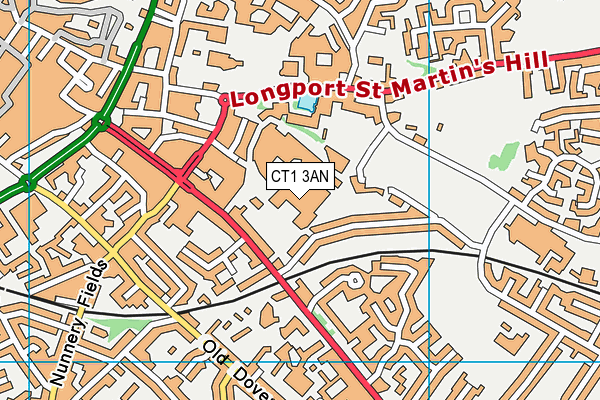 CT1 3AN map - OS VectorMap District (Ordnance Survey)