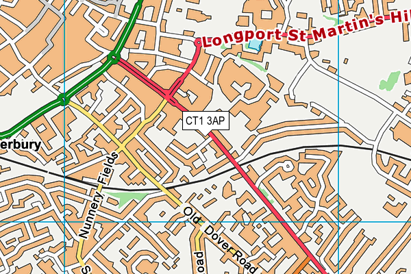 CT1 3AP map - OS VectorMap District (Ordnance Survey)