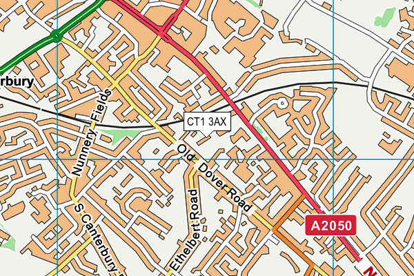 CT1 3AX map - OS VectorMap District (Ordnance Survey)