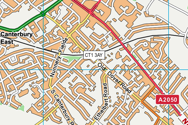 CT1 3AY map - OS VectorMap District (Ordnance Survey)