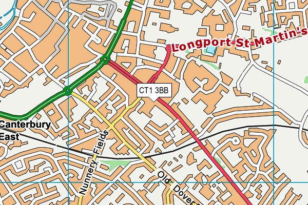 CT1 3BB map - OS VectorMap District (Ordnance Survey)