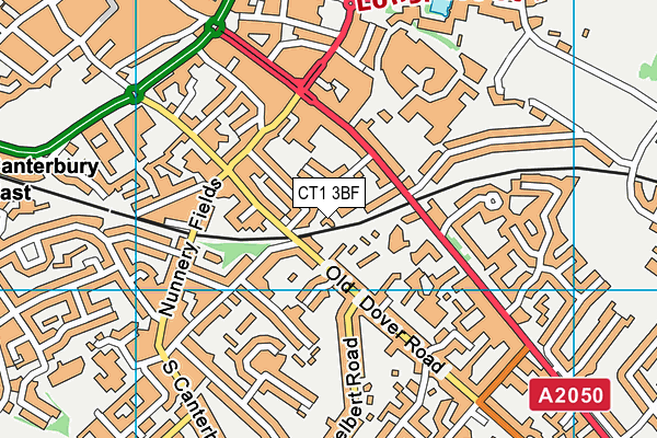 CT1 3BF map - OS VectorMap District (Ordnance Survey)