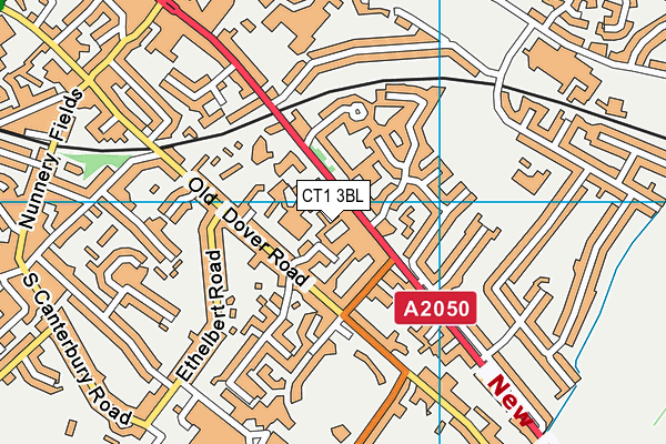 CT1 3BL map - OS VectorMap District (Ordnance Survey)