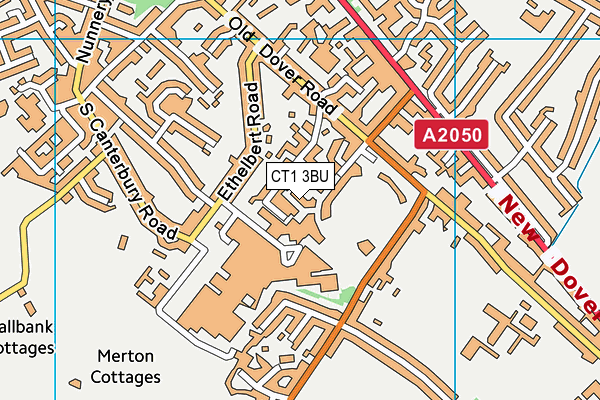 CT1 3BU map - OS VectorMap District (Ordnance Survey)