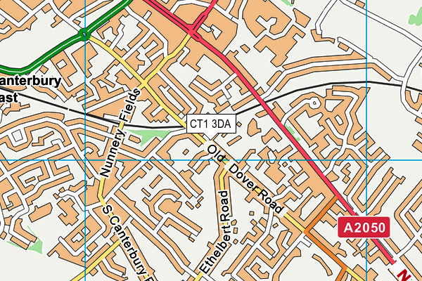 CT1 3DA map - OS VectorMap District (Ordnance Survey)