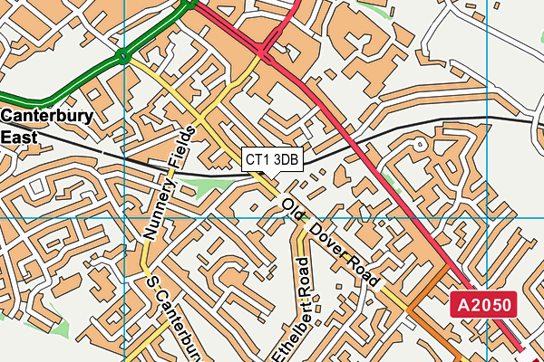 CT1 3DB map - OS VectorMap District (Ordnance Survey)