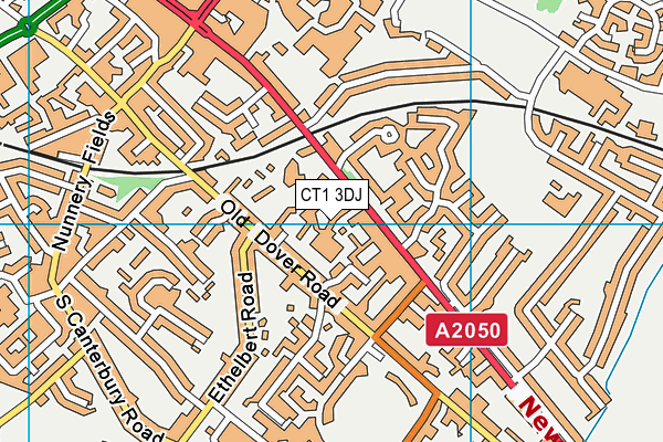 CT1 3DJ map - OS VectorMap District (Ordnance Survey)