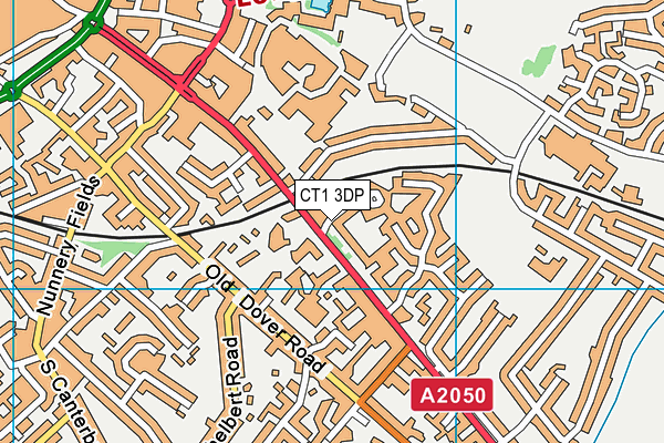 CT1 3DP map - OS VectorMap District (Ordnance Survey)