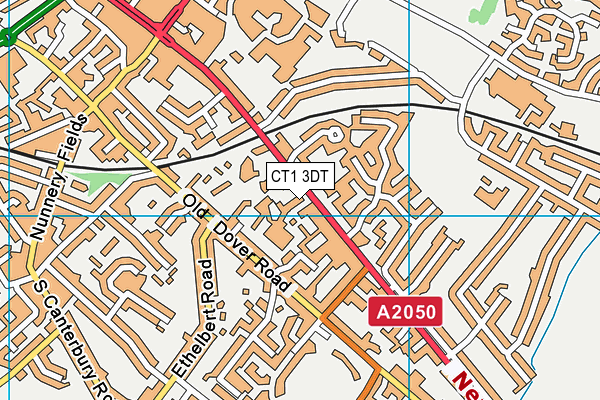 CT1 3DT map - OS VectorMap District (Ordnance Survey)