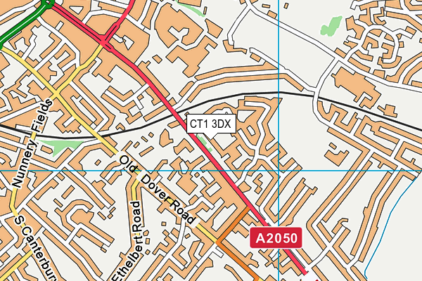 CT1 3DX map - OS VectorMap District (Ordnance Survey)