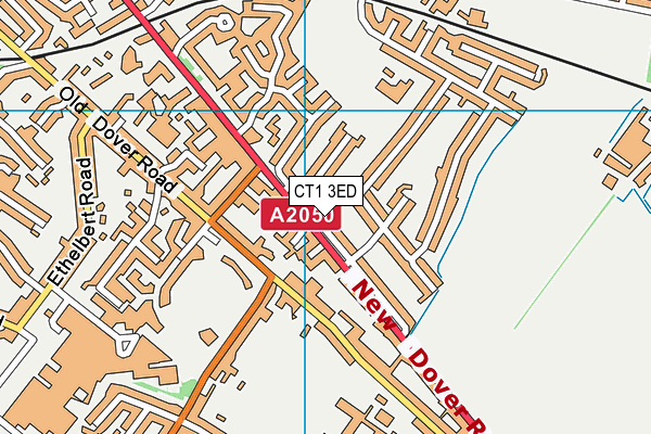 CT1 3ED map - OS VectorMap District (Ordnance Survey)