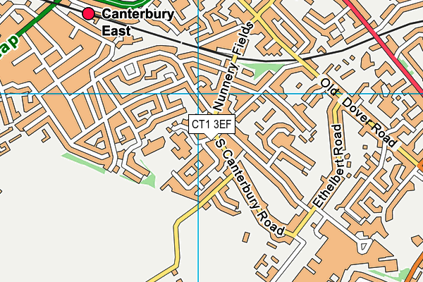 CT1 3EF map - OS VectorMap District (Ordnance Survey)