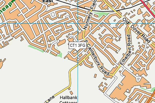 CT1 3FG map - OS VectorMap District (Ordnance Survey)