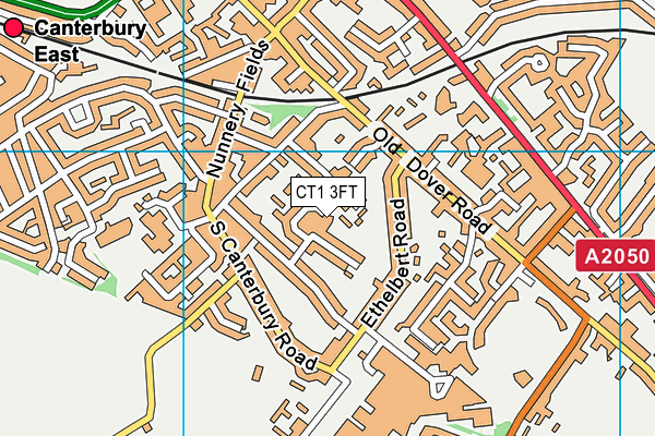 CT1 3FT map - OS VectorMap District (Ordnance Survey)
