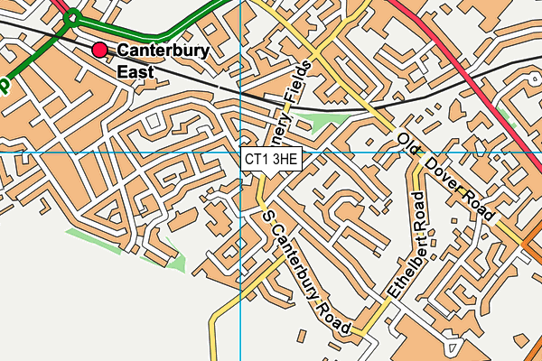 CT1 3HE map - OS VectorMap District (Ordnance Survey)