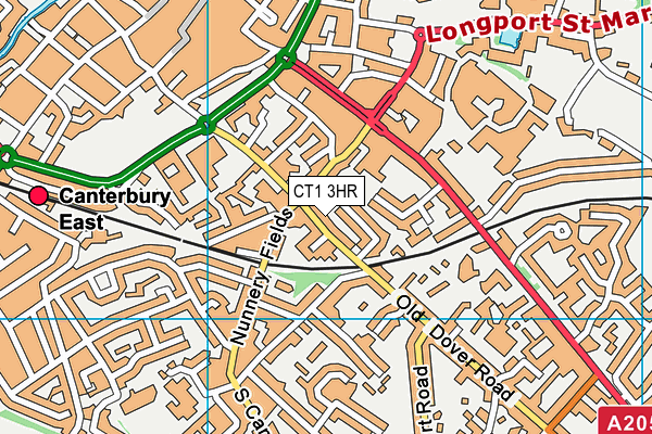 CT1 3HR map - OS VectorMap District (Ordnance Survey)