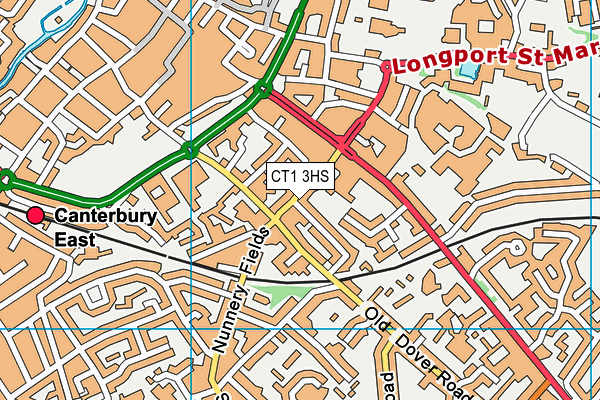 CT1 3HS map - OS VectorMap District (Ordnance Survey)