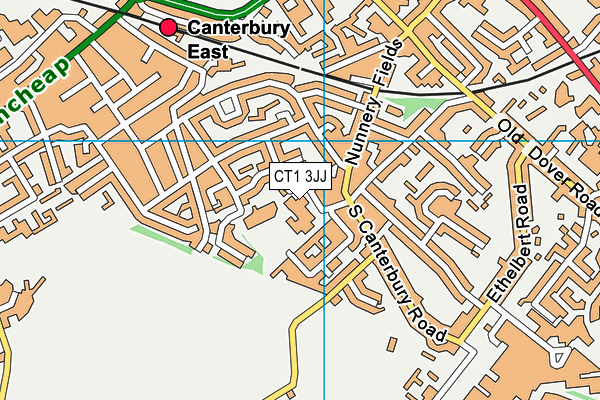 CT1 3JJ map - OS VectorMap District (Ordnance Survey)