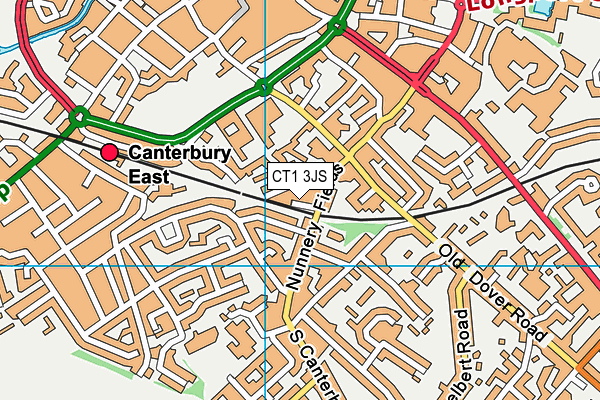 CT1 3JS map - OS VectorMap District (Ordnance Survey)