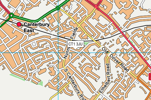 CT1 3JU map - OS VectorMap District (Ordnance Survey)