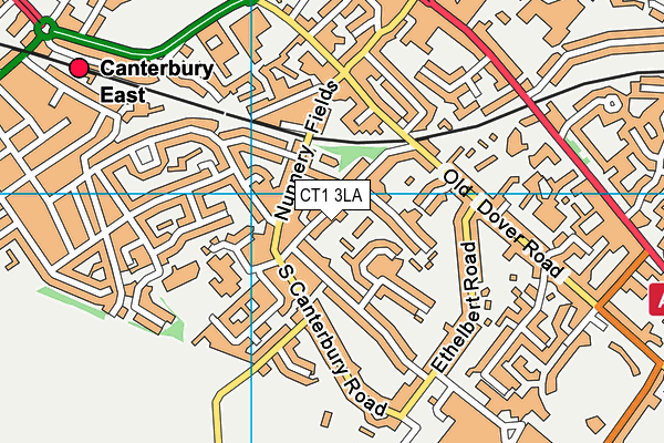 CT1 3LA map - OS VectorMap District (Ordnance Survey)