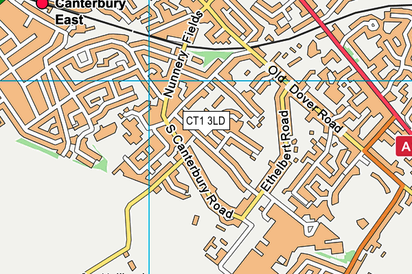 CT1 3LD map - OS VectorMap District (Ordnance Survey)
