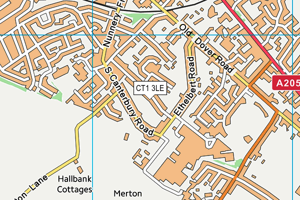 CT1 3LE map - OS VectorMap District (Ordnance Survey)
