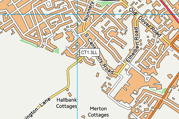 CT1 3LL map - OS VectorMap District (Ordnance Survey)