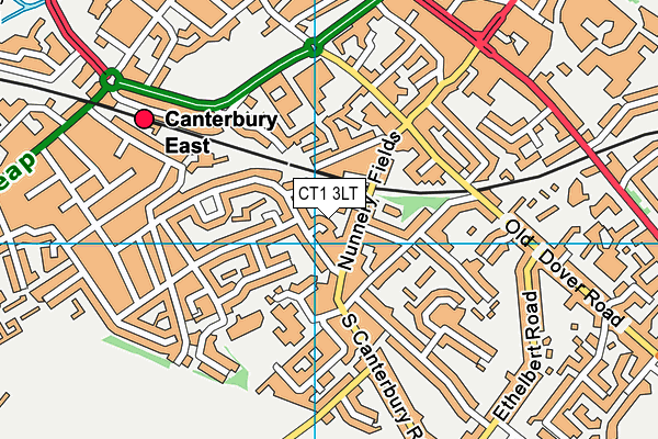 CT1 3LT map - OS VectorMap District (Ordnance Survey)