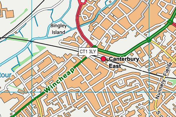 CT1 3LY map - OS VectorMap District (Ordnance Survey)