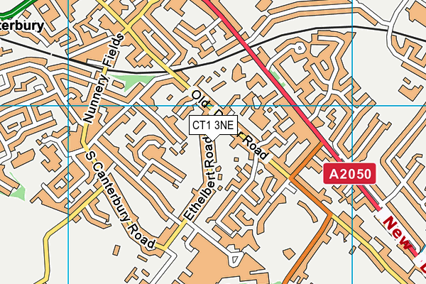 CT1 3NE map - OS VectorMap District (Ordnance Survey)