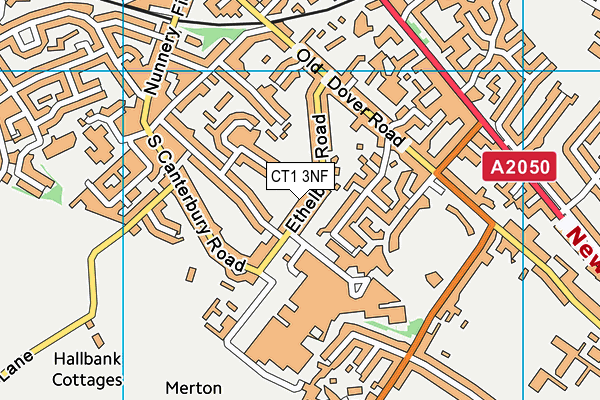 CT1 3NF map - OS VectorMap District (Ordnance Survey)