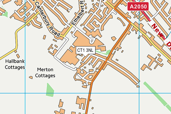 CT1 3NL map - OS VectorMap District (Ordnance Survey)