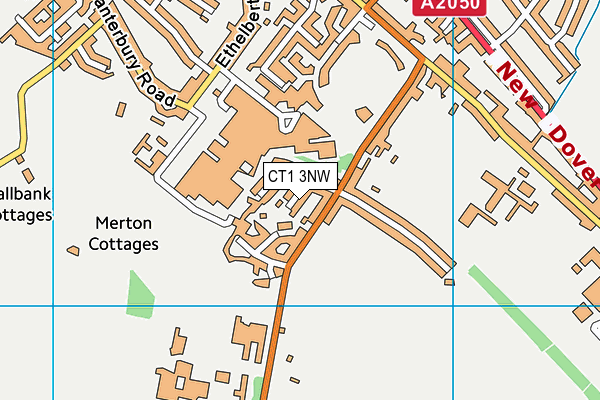 CT1 3NW map - OS VectorMap District (Ordnance Survey)