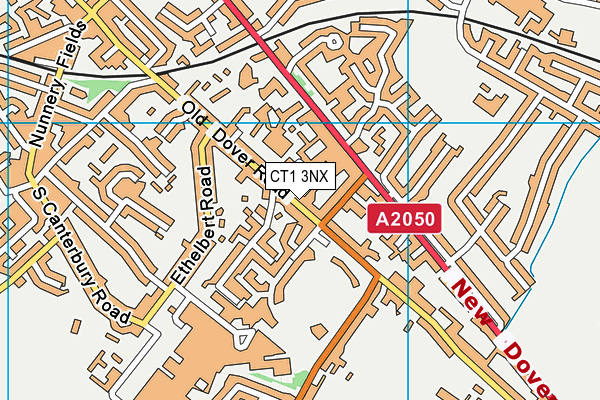 CT1 3NX map - OS VectorMap District (Ordnance Survey)