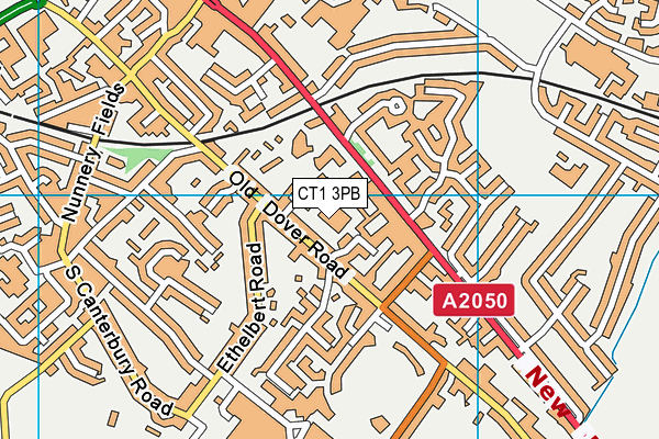 CT1 3PB map - OS VectorMap District (Ordnance Survey)